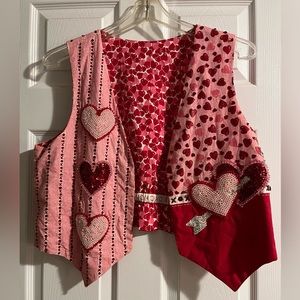 Vintage Custom Hand Beaded Valentine’s Day Vest